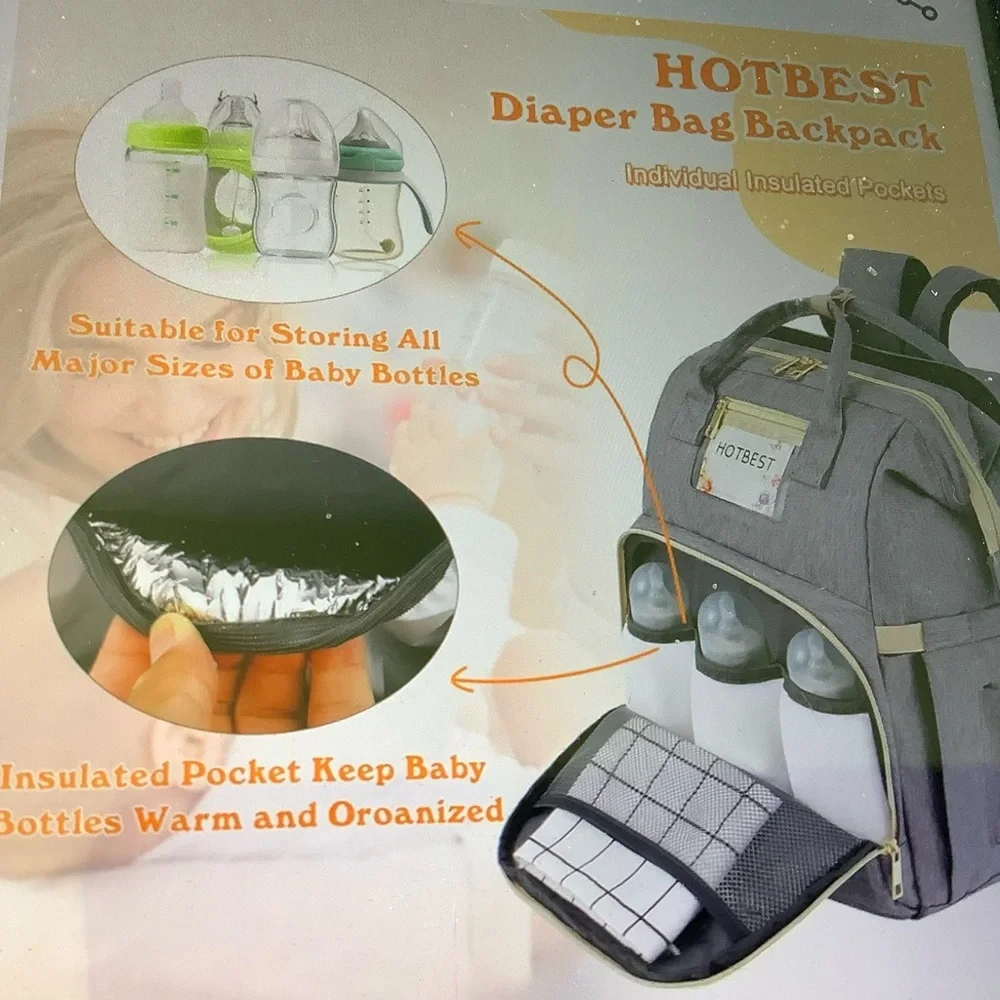 HOTBEST Diaper backpack multifunction travel bag unisex New